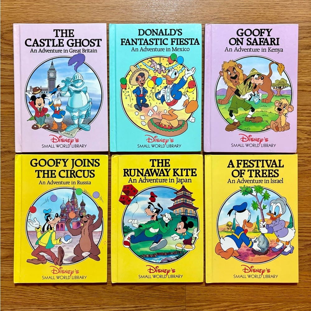Disney's Small World Books: Set of 6 Vintage Books